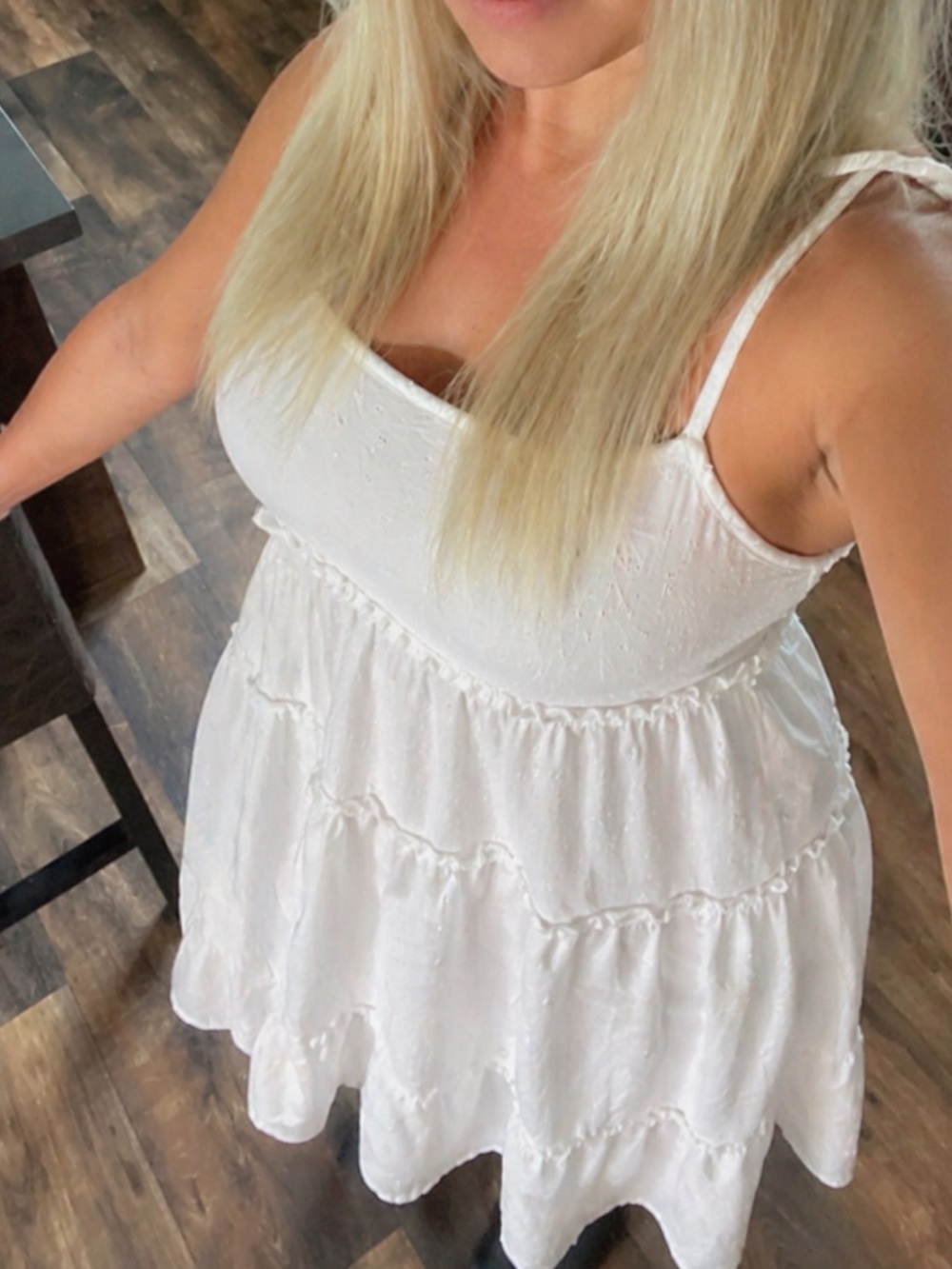 Women’s White Sundress with Tie Straps / XL